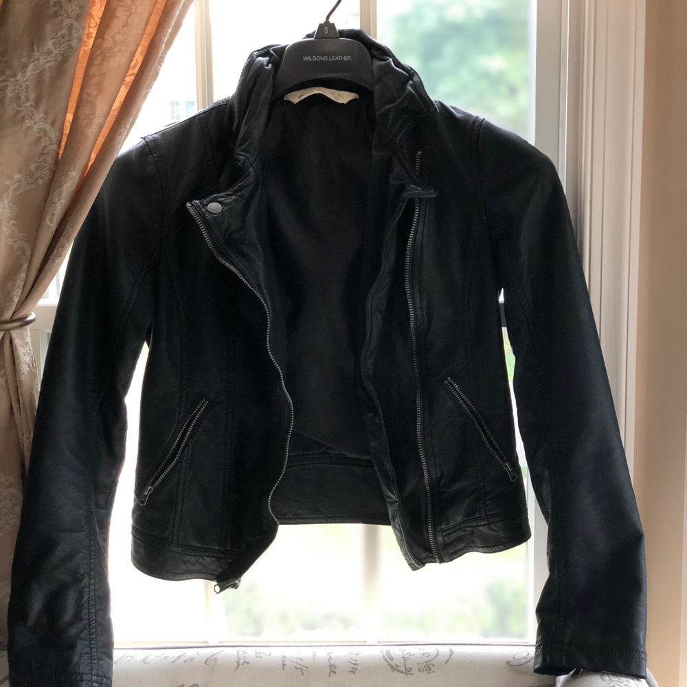 Abercrombie Leather Jacket (New Condition)